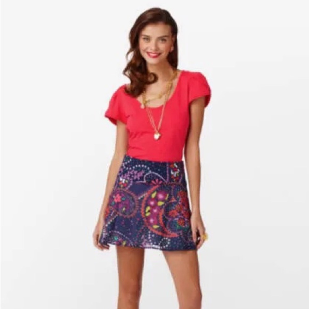 Lilly Pulitzer cotton mini skirt mid rise 4